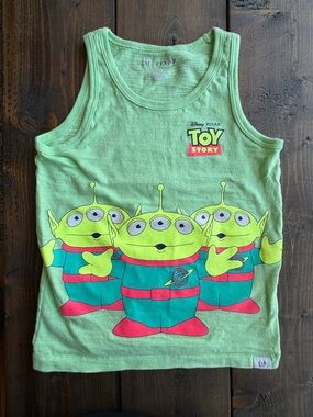 GAP Pixar Toy Story Alien Tank Top - Bright and Green
